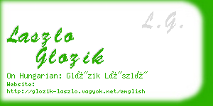 laszlo glozik business card